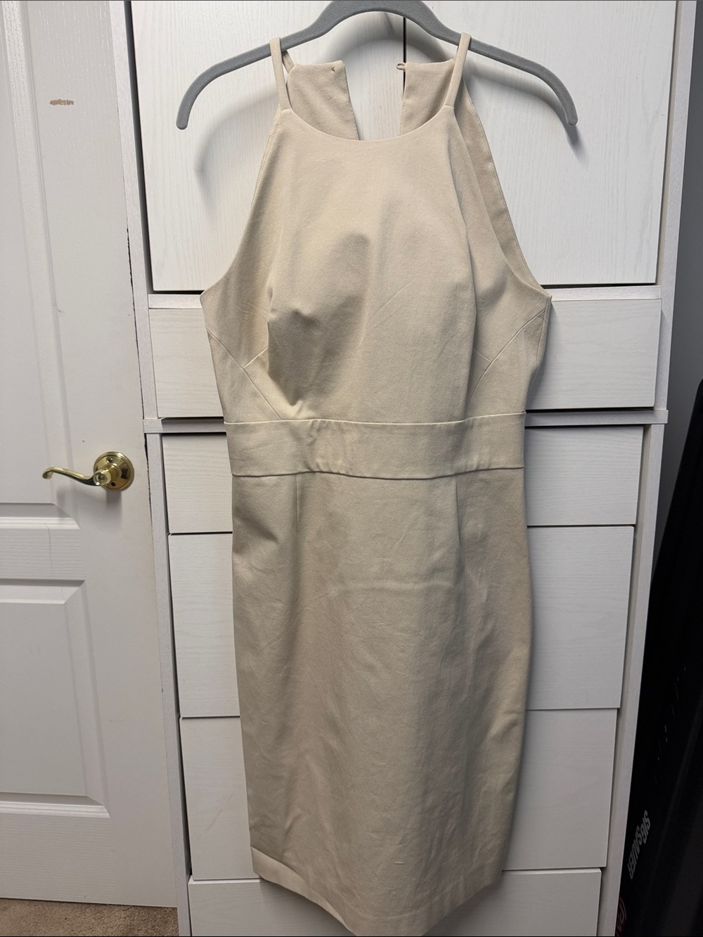 Banana Republic Cream Halter Midi Dress